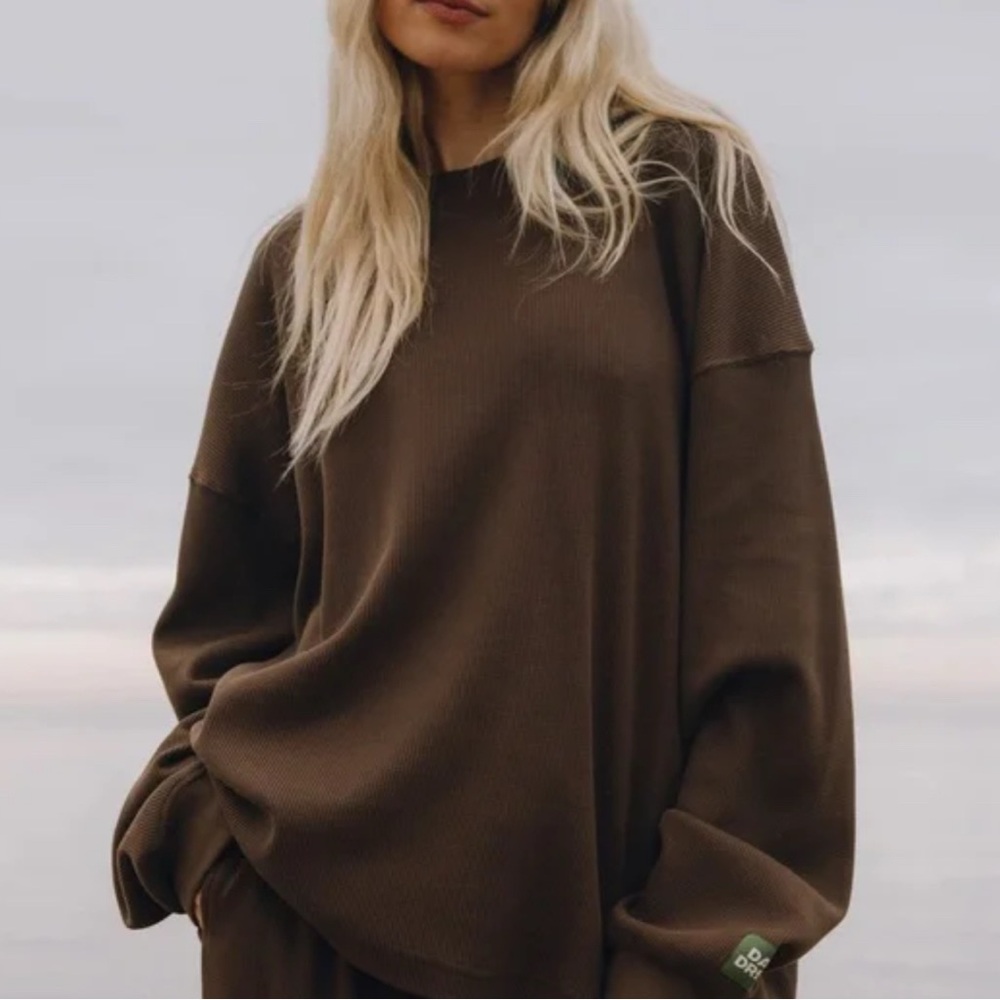 Brown Daily Drills Oversized thermal - XS/S